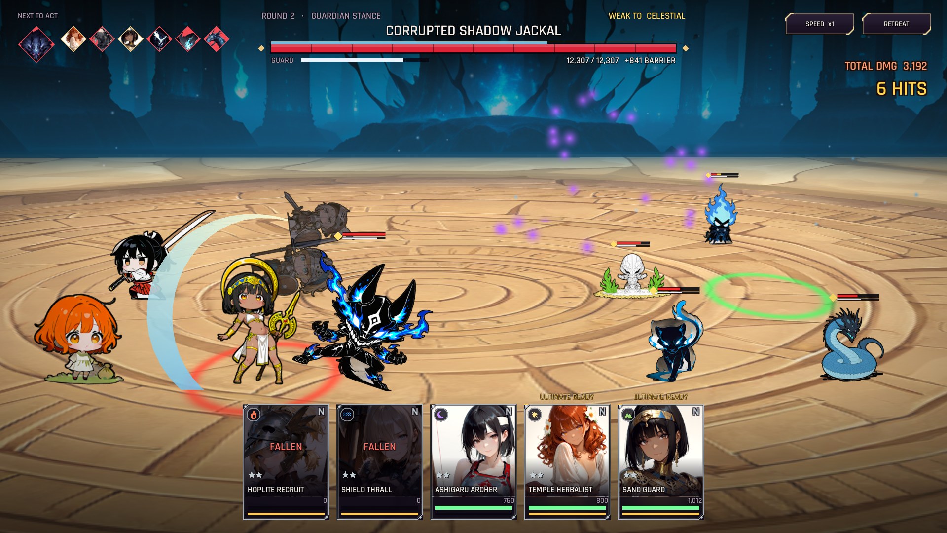 A formation battle